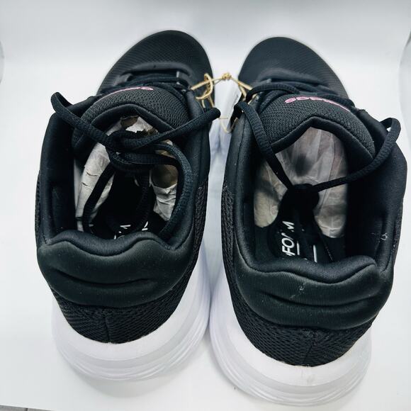 Size 10 - Adidas Women's Cloudfoam Comfy Running Shoes, Black/White/Pink (New) - Picture 5 of 7